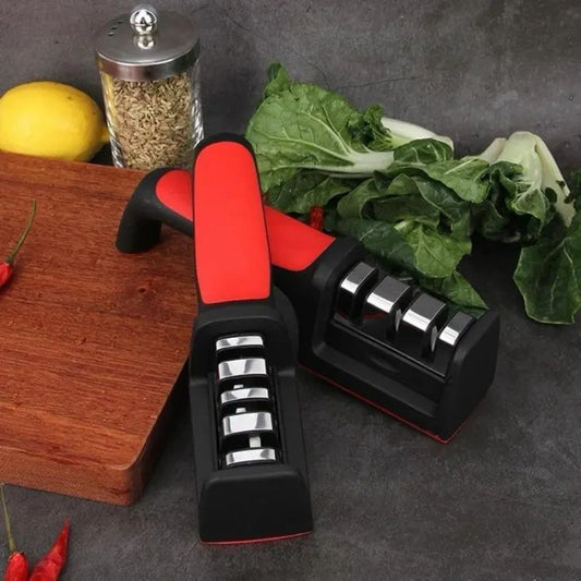 Household Knife Sharpener Kitchen Multi Functional Three Section Cutter Diamond Cutter Sharpening